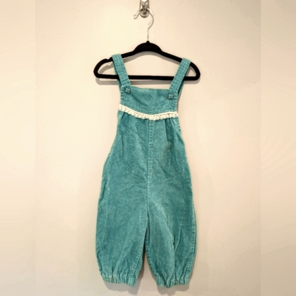 VINTAGE 70s Velour Overalls - Picture 1 of 4